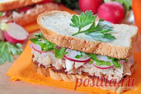 Сэндвичи с курицей, редисом и фасолью - пошаговый рецепт с фото на Повар.ру