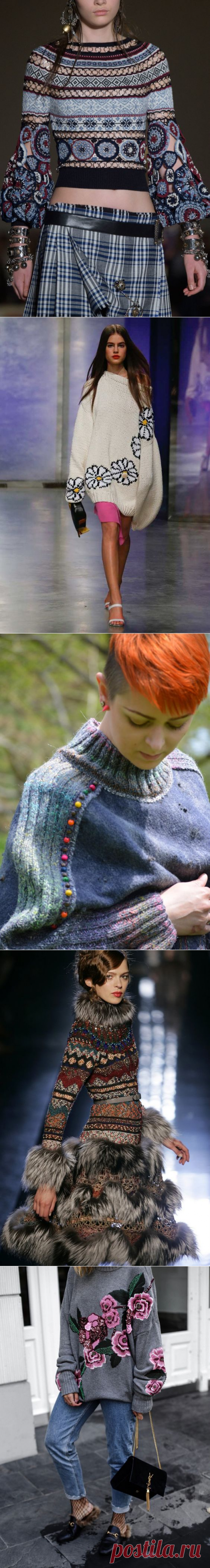 100 модных моделей: Вязание Осень-Зима 2017-2018 года на фото