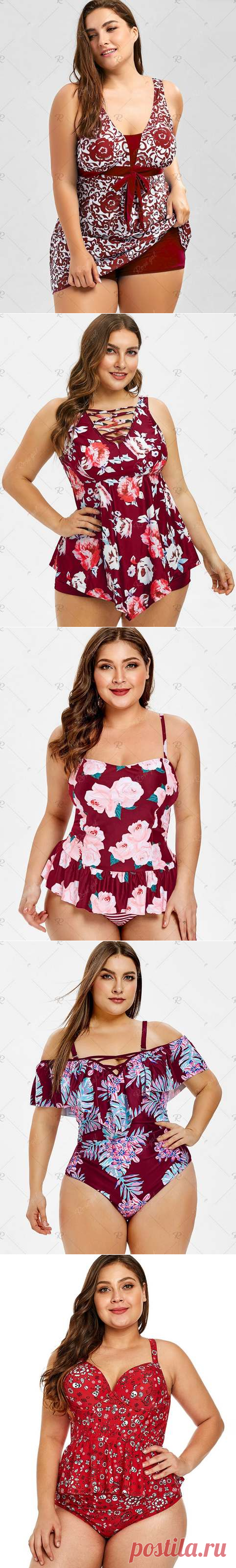 Купальники для полных девушек и женщин американского бренда RoseGal лето 2019 (50 фото)