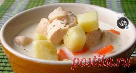 сырный суп с курицей