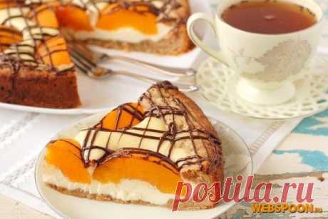 Творожный пирог с персиками с фото | Рецепт творожного пирога с персиками на Webspoon.ru