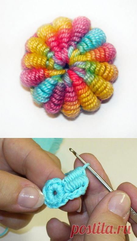 Элементарный способ вязания почтового столбика обычным крючком. МК