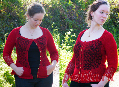Ажурная вязаная кофточка | ДОМОСЕДКА
