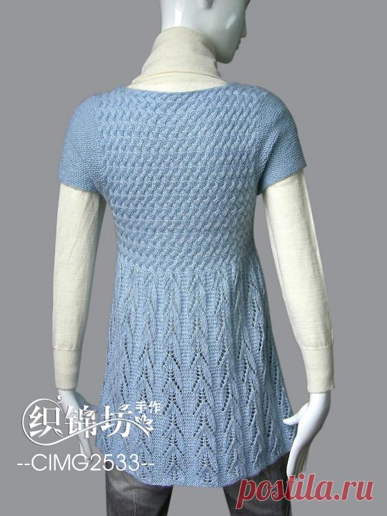 Ажурная туника спицами. Красивые модели спицами от китайских мастериц |