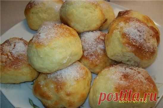 Быстрые сладкие творожные булочки на завтрак.