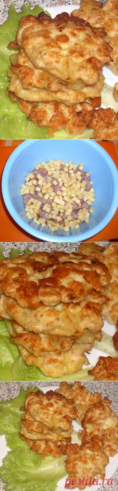 Куриные котлетки с ананасами и сыром | Давай поговорим