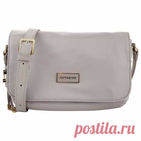 Сумка через плечо с двумя отделениями Samsonite Karissa 34N48028 - 2000557999640 серый нейлон, полиуретан 25 x 15,5 x 7,5 Цена 7900 руб. купить в интернет-магазине PanChemodan.ru в Москве