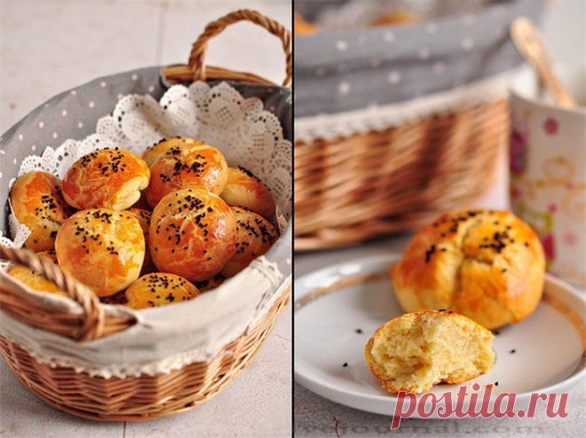 Сырные турецкие булочки (бездрожжевые)