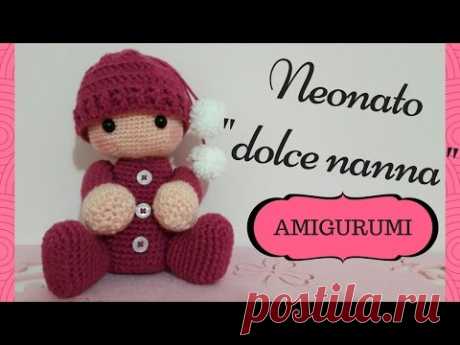 Neonato/a Dolce Nanna AMIGURUMI - Crochet a baby (English sub) - YouTube