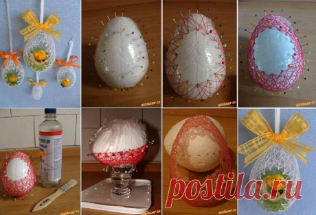 DIY пасхальное яйцо из ниток Сделай сам Проекты | UsefulDIY.com