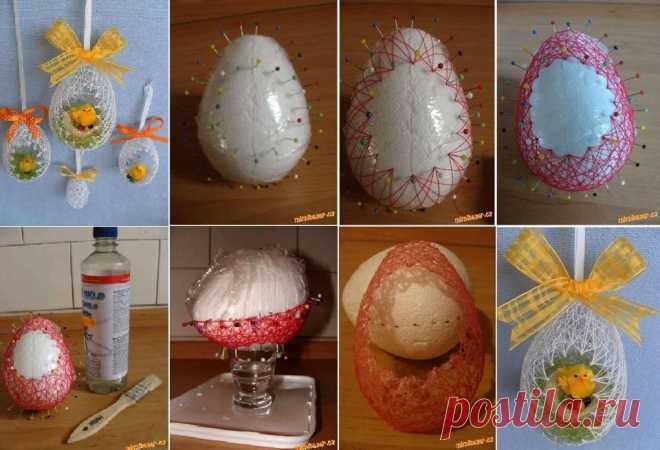 DIY пасхальное яйцо из ниток Сделай сам Проекты | UsefulDIY.com