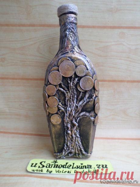 Декоративная бутылка «Денежное дерево»