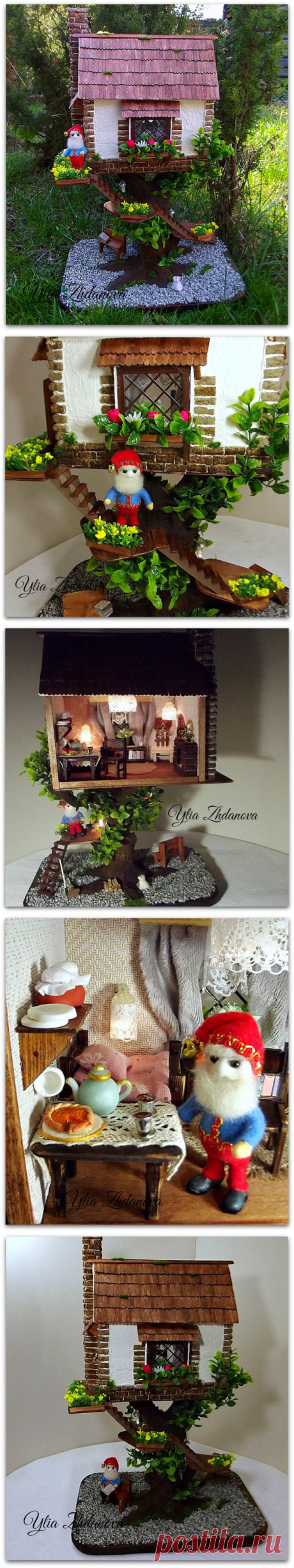 Миниатюрный домик для Гнома. - Ярмарка Мастеров - ручная работа, handmade