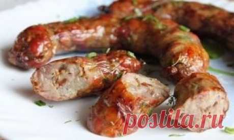 Колбаски домашние из курицы с грибами