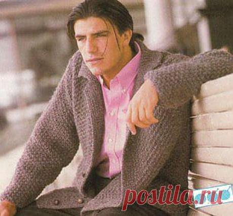 Классический кардиган, связанный жемчужным узором | ВЯЗАНИЕ спицами и крючком.