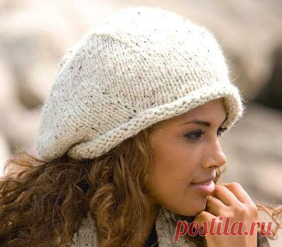 Изысканный женский аксессуар: 5 бесплатных описаний вязаных беретов | Факультет рукоделия | Яндекс Дзен