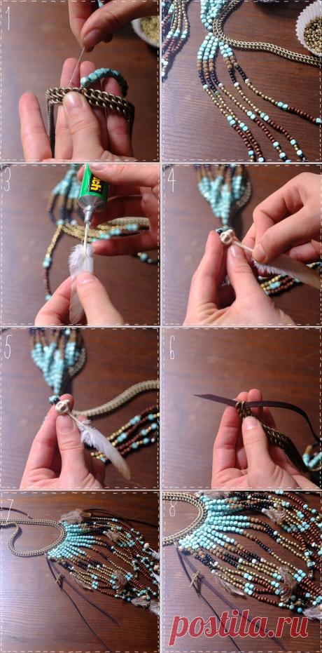 (13) DIY bohemian neckIace | Make my lemonade | la corde au cou...