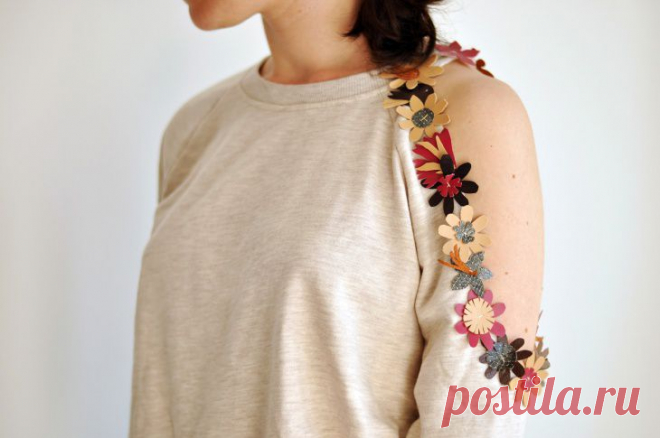 Весенная переделка свитшота (Diy) / Худи, свитшоты и толстовки: идеи декора / ВТОРАЯ УЛИЦА