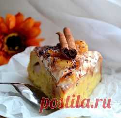 Шарлотка банановая с кленовым сиропом