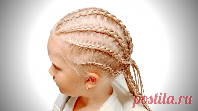 Косички на длинные волосы
