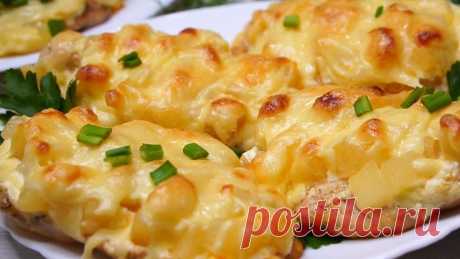 Отбивные из курицы с ананасами Подходит для праздничного застолья или просто для обеда или ужина, готовится моментально, нравится всем. Получается курочка тающей во рту, сочной, аппетитной.