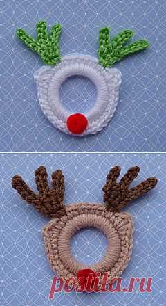 Ravelry: Rudolph the Red Nose Ring Ornament pattern by Doni Speigle