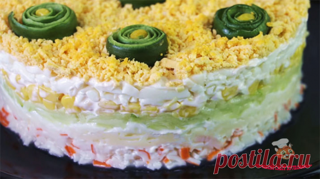 Салат с крабовыми палочками и сыром - лучший сайт кулинарии