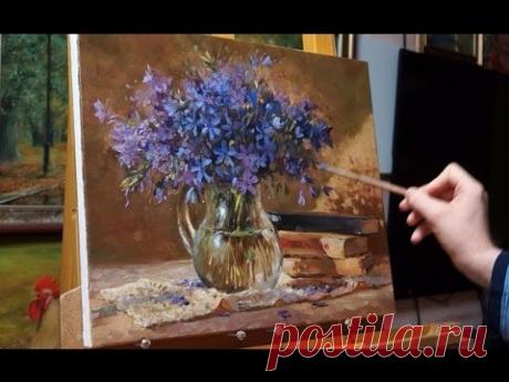 "Вечерний букет".Олег Буйко. Живопись маслом. oil painting. 油畫  油絵