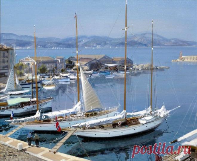 Яркая и свежая акварель художника Gabriel Deschamps.