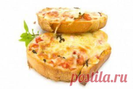 Гренки с помидорами и сыром