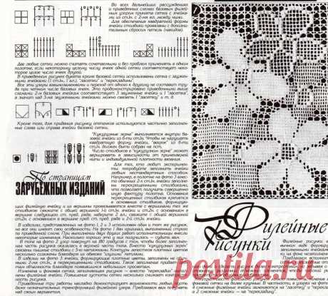 Красивая кофточка в технике филейного вязания схема. Филейное вязание схемы |