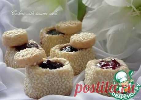 Печенье &quot;Кубики с кунжутом&quot; - кулинарный рецепт