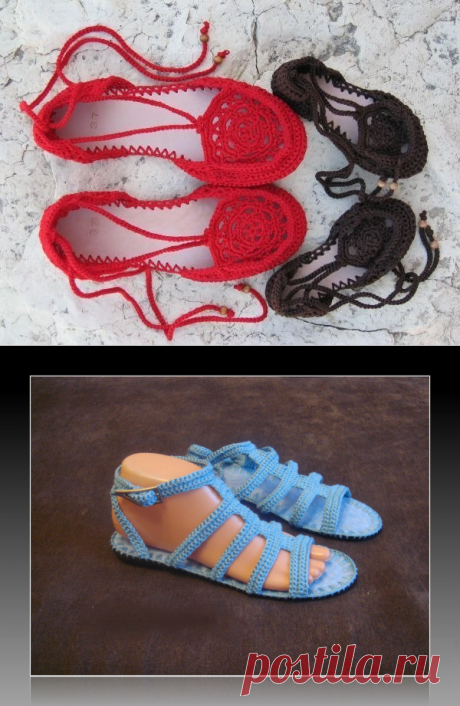 Вяжем босоножки крючком: мастер-класс (9 Фото)