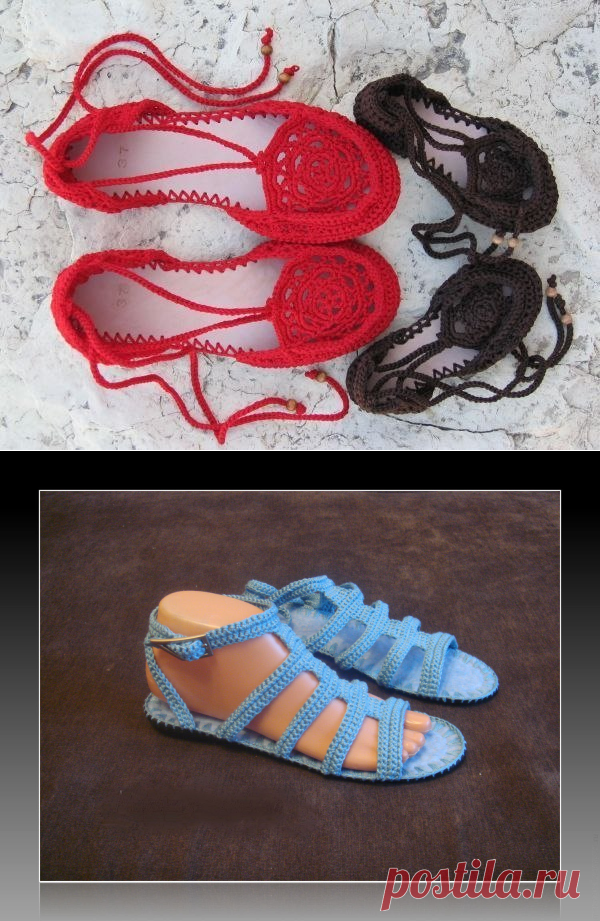 Вяжем босоножки крючком: мастер-класс (9 Фото)