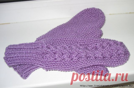 Варежки Fern mitts by Olga Dryganets. .