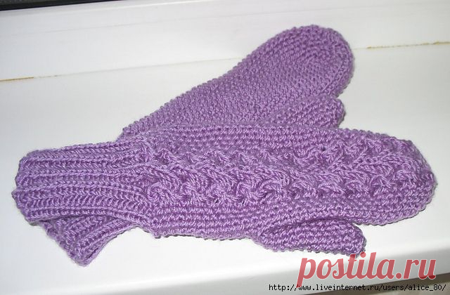 Варежки Fern mitts by Olga Dryganets. .