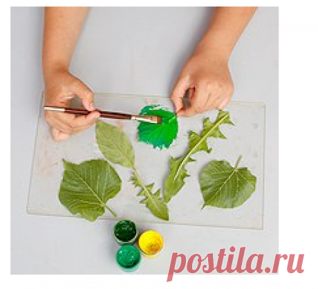 Рисование отпечатками цветов и листьев ! - Поделки с детьми | Деткиподелки
