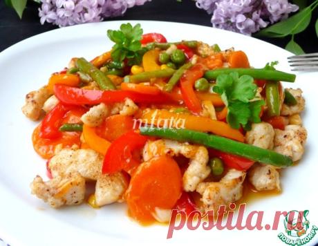 Быстрая курица в соусе с овощами – кулинарный рецепт