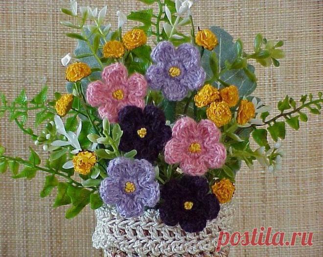 Вязание крючком. ЦВЕТЫ. Идеи со схемами