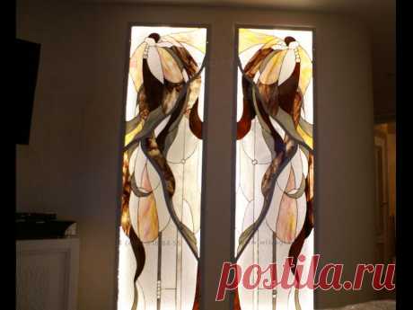 Витражный диптих &quot;Небрежная роскошь&quot; -&gt; Витраж Тиффани -&gt; Витражи фото. Студия Художественные витражи Ирида