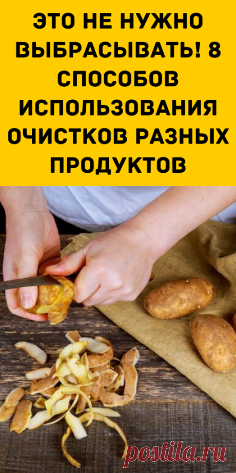 Это не нужно выбрасывать! 8 способов использования очистков разных продуктов - Образованная Сова