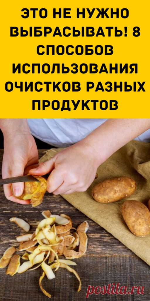 Это не нужно выбрасывать! 8 способов использования очистков разных продуктов - Образованная Сова