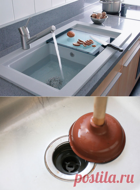 Как прочистить забитую раковину?