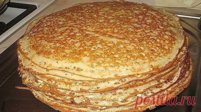 Заварные блинчики на кефире. Получаются очень нежными и тонкими!