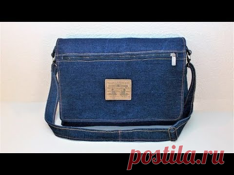 Как сшить универсальную сумку из джинсовой ткани. How to sew a versatile denim bag. DIY denim bag