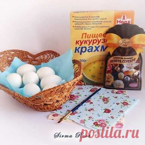 Классная идея! Декупаж яиц на крахмале