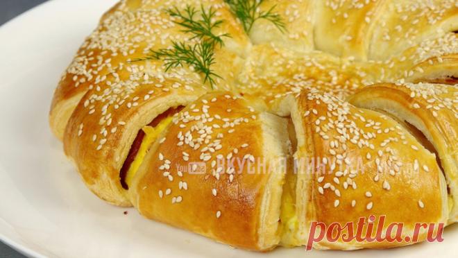 Порционный слоеный пирог «Ещё кусочек!» [пирог на скорую руку]