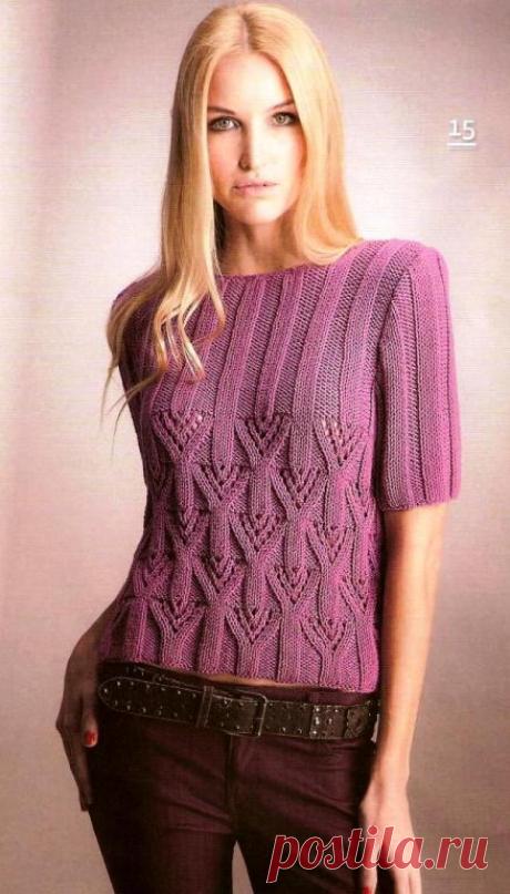 Эффектные блузки спицами - САМОБРАНОЧКА рукодельницам, мастерицам