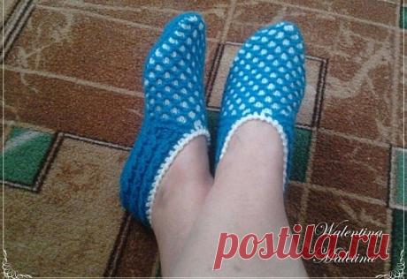 Тапочки спицами. Фото мастер-класс (Вязание спицами) — Журнал Вдохновение Рукодельницы