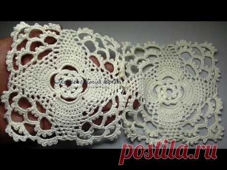 Beautiful square CROCHET part2 Красивый квадрат крючком часть2